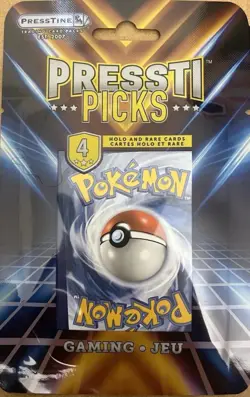 Presstine Picks Pokemon Mystery Pack 4 Cards - Holo & Rare Cards - Image 1