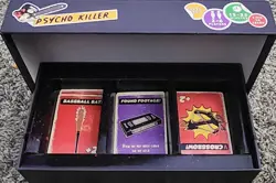 Psycho Killer Card Game 1st Ed + Expansion Gratuitous Violence VHS Box 🎃🔪 - Image 3