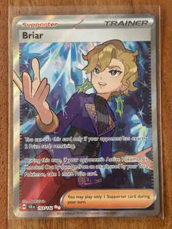 Pokemon TCG Briar Full Art Trainer Ultra Rare Card Sv07 Stellar Crown 163/142 - Image 1