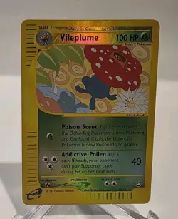 Vileplume 43/147 Reverse Holo Aquapolis Rare Pokemon TCG Card Played Nice - Image 1