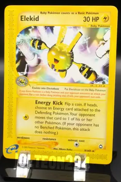Pokemon TCG Card - Elekid 9/147 Aquapolis Rare Vintage E-Reader - Image 1