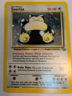 Snorlax - Jungle 11/64 Unlimited Holo Pokemon TCG Card LP - Image 1