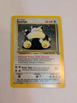 Snorlax - Jungle 11/64 Unlimited Holo Pokemon TCG Card LP - Image 2