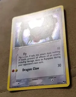 Rayquaza 3/17 POP Series 1 Pokemon Organized Play Holo SWIRL Rare Promo Card - Image 3