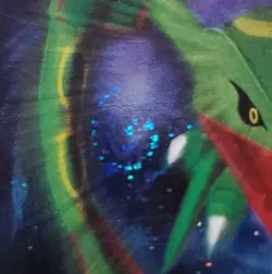 Rayquaza 3/17 POP Series 1 Pokemon Organized Play Holo SWIRL Rare Promo Card - Image 5