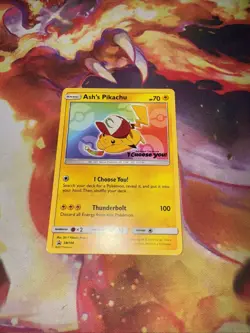 Ash's Pikachu TCG SM108 2017 Promo Card Pokemon - Image 1