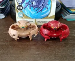 Bakugan B1 Subterra Terrorclaw 470G & Pyrus Terrorclaw 360G Rare W/ Card READ!!! - Image 4