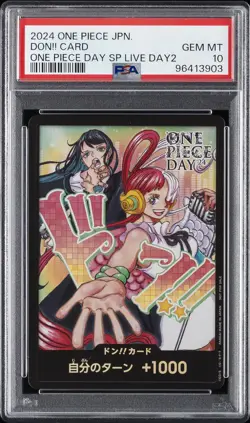 2024 ONE PIECE JPN PROMOS ONE PIECE DAY SPECIAL LIVE DAY2 DON!! CARD PSA 10 - Image 1