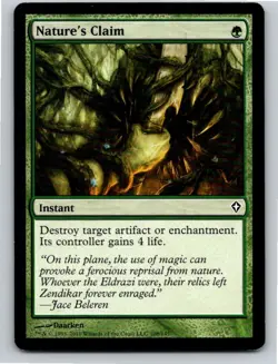 Magic the Gathering Nature's Claim Worldwake MTG Free Shipping! - Image 1