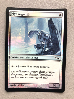 Mtg Carte Magic Mirrodin Silver Myr FOIL French Fr LP - Image 1