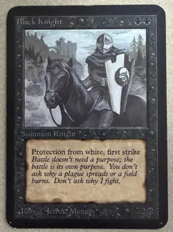 Black Knight Alpha Edition MtG Magic the Gathering Very Nice Condition - Image 1