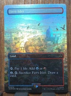 MTG Fiery Islet (Borderless FOIL) Assassin's Creed PACK FRESH Near Mint! - Image 3