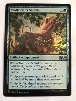 MTG Core Set 2020 Wolfrider's Saddle Foil 204/280 NM - Image 1