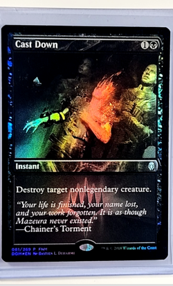 2018 MTG Magic the Gathering DOM Dominaria FNM Promo Pack Foil #81 Cast Down - Image 1