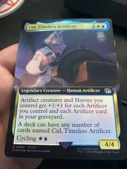 MTG FIN Final Fantasy Cid, Timeless Artificer Extended Art Foil 0480 Pack Fresh - Image 1