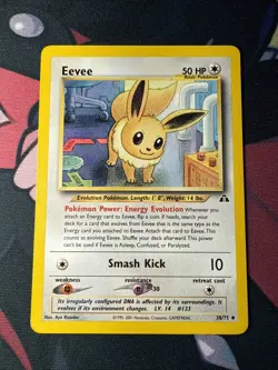 Pokemon Eevee Card Neo Discovery 38/75 Regular - Image 1