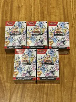 5x Pokemon Prismatic Evolutions Booster Bundles - New/Sealed - Ready to Ship! - Image 1