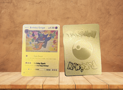 Birthday Gengar | Custom | Gift | DIY | Gold Metal Promo | Collectors | Pokemon - Image 2