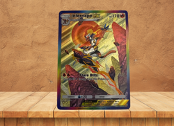 Infernape ex Pocket | DIY Collectors Custom Pokemon Illustration Rare Art Promo - Image 3