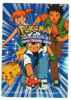 1998 TOPPS POKEMON - CHECKLIST - BLUE LOGO - TV ANIMATION - LOOK !!!!! - Image 1