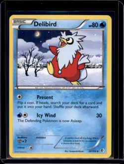 Delibird Boundaries Crossed Pokemon 38/149 Uncommon NM+ - Image 1