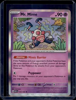Mr. Mime SV: Scarlet & Violet 151 Pokemon #122/165 Holo Rare NM+ - Image 1