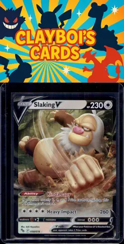 Slaking V Pokemon GO Pokemon 058/078 Ultra Rare NM+ - Image 1