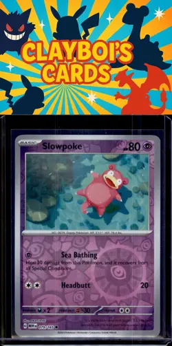 Slowpoke SV: Scarlet & Violet 151 Pokemon 079/165 Reverse Holo NM+ - Image 1