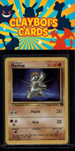 Machop Team Rocket Pokemon 59/82 Common Near Mint or Better - Image 1