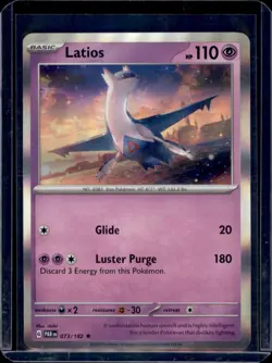 Latios SV04: Paradox Rift Pokemon #073/182 Holo Rare NM+ - Image 1