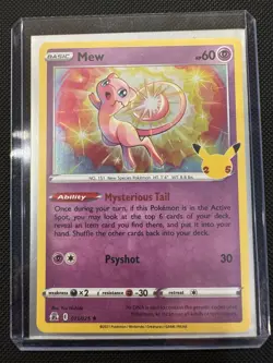 Pokemon Celebrations - Mew Holo Rare 011/025 - 25th Anniversary Set NM - Image 1
