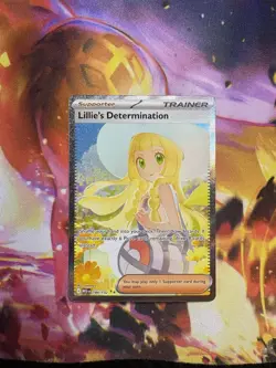 Pokemon Mega Evolutions English Lillie’s Determination Trainer SIR 184/132 MINT - Image 1