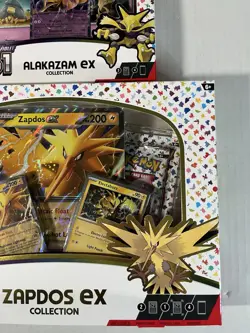 Pokemon TCG: 151 Zapdos EX & Alakazam EX Collection Box LOT - 8 Booster Packs - Image 4