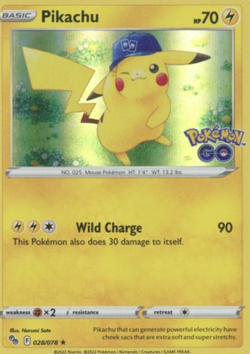 1X NM Pikachu - 028/078 - Holo Rare - Pokemon Go - Image 1