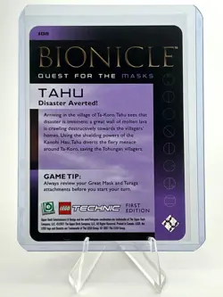 Tahu First Edition Full Art Bionicle Quest for the Masks 2001 Card 108 NM+ - Image 2