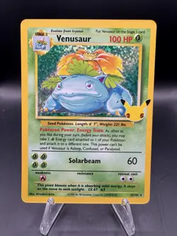 Pokemon TCG Venusaur Base Set Holo Unlimited Rare Card 15/102 1 - Image 1
