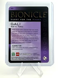 Gali LEGO Bionicle TCG Quest for the Masks 2001 First Edition Card #123 - Image 2