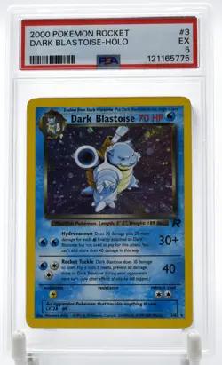Dark Blastoise #3 2000 Rocket Pokemon Card Holo WOTC PSA 5 - Image 1