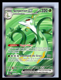 Pokemon TCG Serperior EX Card 156/086 Sv: Black Bolt English Near Mint Condition - Image 1