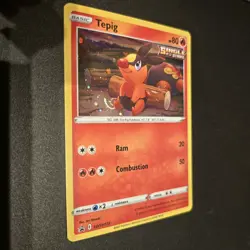 Tepig SWSH172 | Black Star Promo Pokemon Card | Holo Galaxy HD SWIRL Foot Swirl - Image 1