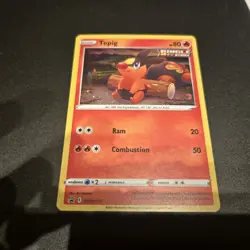 Tepig SWSH172 | Black Star Promo Pokemon Card | Holo Galaxy HD SWIRL Foot Swirl - Image 3