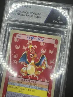 PGS 6 Charizard #006 1997 Topsun Green Back Holo Japanese Pokemon Card RARE - Image 5