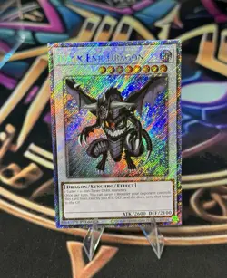 Dark End Dragon Platinum Secret Rare Card RA03-EN216 Quarter Century Bonanza - Image 1