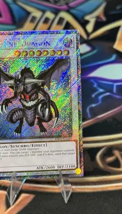 Dark End Dragon Platinum Secret Rare Card RA03-EN216 Quarter Century Bonanza - Image 2