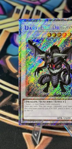 Dark End Dragon Platinum Secret Rare Card RA03-EN216 Quarter Century Bonanza - Image 3