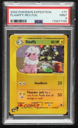 Flaaffy Pokemon e-Card Series Expedition PSA 9 MINT 2002 - Image 1