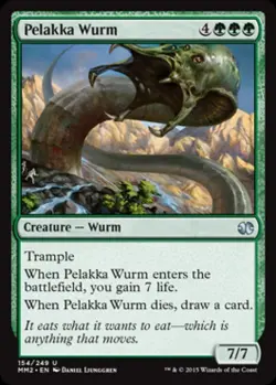Pelakka Wurm -Foil Light Play MTG Modern Masters 2015 - Image 1