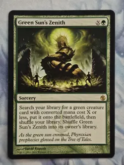 Green Sun's Zenith - Mirrodin Besieged - Magic the Gathering - MTG - Light Play - Image 1