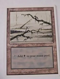 MTG - Swamp (C) NM/LP/MP - 4th Edition 1995 - Image 1