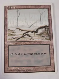 MTG - Swamp (A) NM/LP/MP - 4th Edition 1995 - Image 1